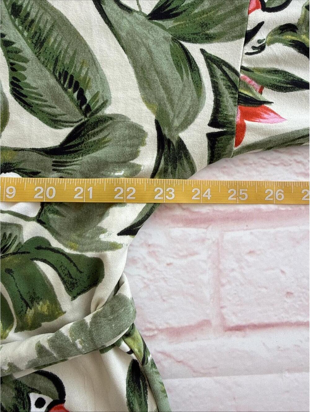 NWT Linea Donatella Tropical Palm Toucan  S/M Small Medium Robe - Picture 4 of 5